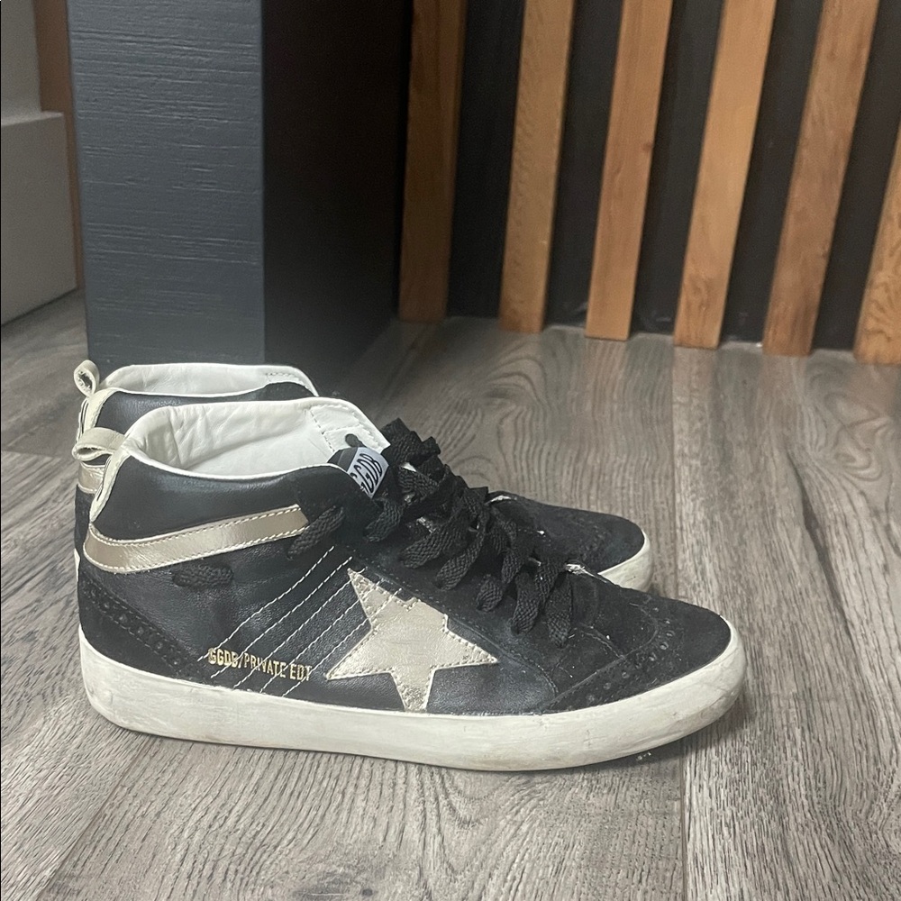 Golden Goose Black and White Star Sneakers